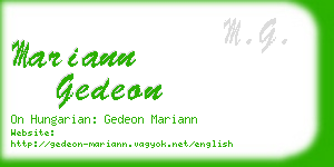 mariann gedeon business card